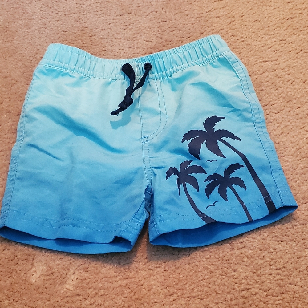 NWOT- Swim Trunks ans rash guard Set - palm trees🌴